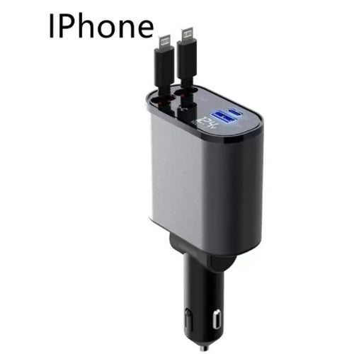 4-in-1 Retractable Fast Car Charger